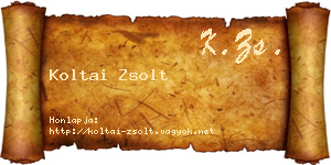 Koltai Zsolt névjegykártya